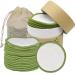 Yusat reusable make-up remover pads bamboo washable cotton round with cotton laundry bag and round box for storage 20 pieces