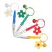 SHINEOFI 4pcs Seam Ripper Key Rings Keychain Key Fob Sewing Thread Sewing Remover Clothing Needle Puller