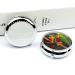 Round Pill Box with Parrot Painting - 3 Compartment Pill Organizer - Decorative Metal Portable Pocket Pill Case - Buy Online on GoSupps.com