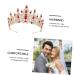 Ipetboom Diamond Crown Rhinestone The Crown Tiara for Women Bridal Hair Clip Bridal Crown Women Crown Shiny Birthday Prom Crowns Girl Hair Clips Hair Bands Crystal Wedding Bride Zinc Alloy 17X17X7.5CM Golden Red - Buy Online on GoSupps.com