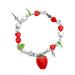 Oralgo's unique star and strawberry bracelet trendy charm bracelet fashionable chain bracelet striking accessory for women metal alloy