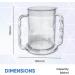 Wide Floor Drinking Cup with Anti-Spray Lid | Double Handle Mug for Seniors | Ideal Beverage Cup for Dementia & Arthritis - Buy Online on GoSupps.com