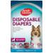 Easy Solution Disposable Dog Diapers for Female Dogs | Super Absorbent Leak-Proof Fit | Wetness Indicator 12 Pack