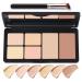 6 Colors Correcting Concealer Cream Contour Palette Long Lasting Concealer Cream Makeup Palettes with Concealer Brush Multi-purpose Contouring Liquid Foundation Makeup Kit