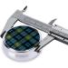 Blue and Green Scottish Tartan Round Pill Box | 3-Compartment Mini Pill Organizer | Portable Travel Medicine Holder - Buy Online on GoSupps.com