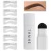 Eyebrow Stamp Stencil Kit Eyebrow Stamping Kit Eyebrow Stamp Stencil Kit Perfect Brows Stamp Kit Brow Stamp Shaping Kit Waterproof (1P, Light Brown) 7 Piece Set Dark Brown
