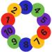 9 inch Numbered Spot Markers Flat Cones Non-slip Poly Spots Floor Dots Agility Markers for Kids Soccer Basketball Sports Speed Agility Training, Preschool Classroom Activities, Social Distancing 1-10