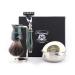 Haryali London Men's Shaving Set with 3 Razors Synthetic Hair Shaving Brush Stand Soap and Bowl 5 Piece Set