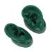 Simulated Ear Model Water Resistance Silicone Pair Ear Model Soft No Bubbles Great Toughness for Hospitals for Point Acupuncture(Green)