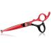 Hairdressing Scissors Kids Safety Round Tips Hair Scissors Children Haircut Scissors 6 Inch Hair Trimming Scissors Professional Salon Barber Scissors for Baby Toddler Beginners and Home Use Black and Red Cutting Scissor