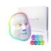 obqo Led Face Mask Photon Light Therapy 7 Color Skin Rejuvenation Facial Skin Care Treatment (white)