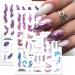 6 Colors Marble Nail Stickers - Self-Adhesive 3D Nail Art Accessories | Bronzing Silver Blooming Designs - Buy Online on GoSupps.com