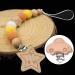 10-Pack Wooden Pacifier Clips - Safe & Non-Toxic Nucky Clips for Newborns | Adorable Pacifier Chain Holders - Buy Online on GoSupps.com
