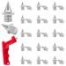 AIEX 50 pieces spike nails 6mm with spike key robust steel spikes 6 mm pyramid replacement spikes athletics replacement dorns for track shoes long jumping hike silver