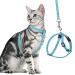 BINGPET Cat Harness and Lead Set Escape Proof - Adjustable Soft Vest Harnesses for walking with Pineapple Pattern Pet Chest Strap for Small Medium Large Kitten