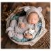 Zeroest Newborn Prince Photo Prop Set - Baby Photography Outfit with Bear Hat and Clothes in Light Blue - Buy Online on GoSupps.com
