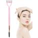 Eyelash Separator Double Head Eyebrow Brush Stainless Steel Eyelash Separator | Portable Half Arc Makeup Tools Eyelash Brush Foldable for Women Girls Teens Ladies Adults Light Pink - Buy Online on GoSupps.com