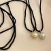 Vsilay Y2K Pearl Heart Necklace - Adjustable Black Rope Chain for Women & Teen Girls | Trendy Gold Accessory - Buy Online on GoSupps.com