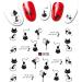 AKOAK Cute Cat Pattern Watermark Nail Art Stickers - 12 Sheets - Buy Online on GoSupps.com