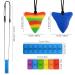 Silicon Block Bei ring Set | 8 Pieces Sensory Silicone Teething Rings for Kids | Safe for Boys & Girls with ADHD & Autism - Buy Online on GoSupps.com