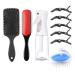 Verwxn hairbrush set for curly hair with paddle brushes 9-row hair brush hair spray bottle scalp massage brush and hair clips for natural hair/wavy/dry/long 9in1-B