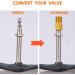 Presta to Schrader Valve Adaptor for Bikes, E-Bikes, E-Scooters, Cars - 4 Pack + Caps - Black - Buy Online on GoSupps.com