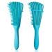 Beature Detangling Brush 2Pcs - Detangler Brush for Curly Hair, Black Natural Hair - Curly Hair Brush 3a to 4c, Great for Thick Wet Hair of Women and Kids 2 Blue