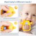 Fu Store Bear Baby Teething Toy Set - Silicone Chew Toys for Breastfeeding Babies, Includes Finger Toothbrushes - Yellow/Pink - Buy Online on GoSupps.com