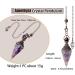 DUQGUHO Amethyst Crystal Pendulum - Hexagonal Healing Quartz for Energy Balancing & Divination | Witchcraft Dowsing Tool - Buy Online on GoSupps.com