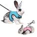 Soft rabbits dishes with leash 2 pieces of mesh rabbits dishes kitten pet pet dishes adjustable soft rabbit dishes with elastic pet jogging dishes leash