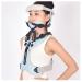 Cervical vertebrae-thoracic orthosis-adjustable head neck and breast corrector support stabilizer for cervical vertebrae rehabilitation ideal for arthritis acute pain and operational fractures blue