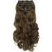  Light Brown Clip in Hair Extensions 8 Pieces Curly Full Head Hair Pieces 17" Inch Synthetic Fibre Hair Set Clip In Hair Extension - Buy Online on GoSupps.com