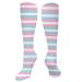 Trans pride stripes compression socks for women and men circulation 15-20 mmHg is the best support for sporty running cycling