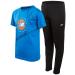 New Balance Boys' Active Jogger Set  2 Piece Short/Long Sleeve Performance T-Shirt and Sweatpants Set (8-20) Blue 10
