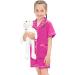 SWOMOG Kids Satin Pyjamas Set | Button-Down Pjs | Short Sleeve Silk Nightwear 2 Piece Lounge Set | 8-9 Years | Rose Red - Buy Online on GoSupps.com
