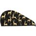 Christmas Gold Deers Microfiber Hair Towel - Soft Absorbent Wrap for Long Curly Thick Hair | Quick-Dry Coral Velvet for Women - Buy Online on GoSupps.com
