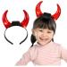 FOMIYES Halloween Headband: Devil Horns Headband: LED Devil Horns Headwear - Red Glowing Devil Horns Devil Costume for Halloween Party Cosplay One Size
