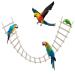 Bird ladder bridge wood-pampering hamster climbing ladder rocking toys small animals cage accessories wooden ladders for bird parrot nymphic squirrel sugar glider (112x15 cm) 20 Ladders (44.48 5.9 inches)