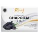 Rivaj Charcoal Soap 100g. With activated charcoal that pulls the unwanted excessive oil & removes dirt within your pores leaving your skin fresh smooth and oil free.