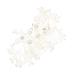 Angoily Flower Rhinestone Hair Comb Floral Headpiece Floral Hair Clip Wedding Hair Accessories Women Hair Headdress Creative Hair Comb Zinc Alloy Pearl White Korean Version Bride