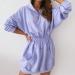 Ladies Blue Cat Print Long Sleeve Sweatshirt Dress - Summer Day Dress (Blue-C, S) - Buy Online on GoSupps.com