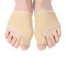 2Pcs/Pair Bunion Corrector and Orthopedic Hallux Valgus Relief Splint Gel Bunion Pads Sleeves Non-Slip Support Brace Beige