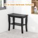Bamboo Shower Bench & Stool Waterproof - Wood Shower Bench with Storage Shelf for Inside Shower(Black) Black 18.9"x18.11"x9.96" - Buy Online on GoSupps.com