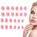 Short False Nails with Designs | Glue On Nails Cute Stick On Short Fake Nails Press On Design Nails Artificial Full Stick On Nails Full Acrylic Nails Lambo
