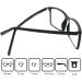 Buy Mini Rectangular Reading Glasses | TR90 Frame 1.5 Diopters Free Case & Cloth - Unisex Reading Aid - Buy Online on GoSupps.com
