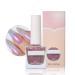 Pink Glitter Nail Polish Aurora Varnish Pearl Silvery Holographic Quick Dry Nail Gel Shimmering Metallic Shining Sparkling Long Lasting No Need Cure DIY Nail Art Manicure at Home