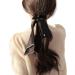 scicent Silk Scrunchies Satin Hair Scarf with Bow Solid Colors Hair Scrunchies Elastic Scrunchy Scarf Ponytail Holder Bands - Black 6308 - Buy Online on GoSupps.com
