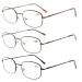 Eyekepper Metal Frame Spring Hinged Arms Reading Glasses 3 Pair(Brown/Gunmetal/Black) Valupac Metal Readers +2.75 3 Pcs Mix