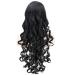 Women's Black Curly Wig - Long Synthetic Wavy Hair for Cosplay | 70s 80s 60s Styles - Buy Online on GoSupps.com