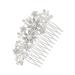 minkissy Barrettes for Women Pearl Hair Accessories Pearl Hair Clip Hair Jewels for Women Women's Hair Accessories Pearl Hair Pin Bridal Hair Clip Flower Hair Comb Pearlescent Blush Bride